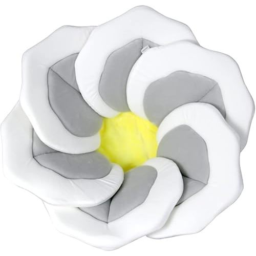 Baby Bath Pad for Infant Bathtub Sink Flower Mat Tub Little Lotus - Petal Soft Supports Lounger Newborn Bathing Insert Seat Baby Essentials - Baby Gifts - 31" (Gray)