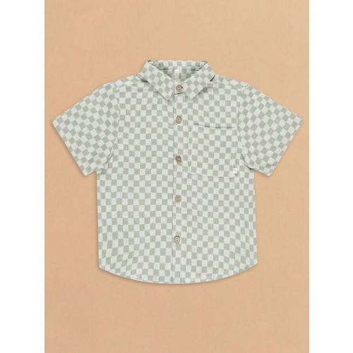 Samuel Collared Check Shirt by Rylee + Cru in Sage Green | Tullabee