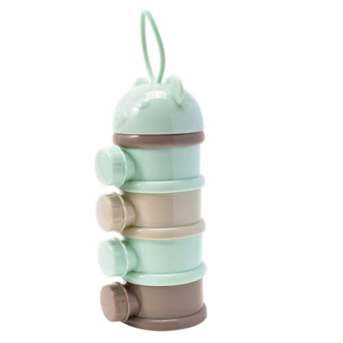 Baby Formula Dispenser 4 Compartments Baby Formula Container Stackable Baby Milk Powder Dispenser Secure Formula Dispenser Non Spill Travel Formula Container For Trips.