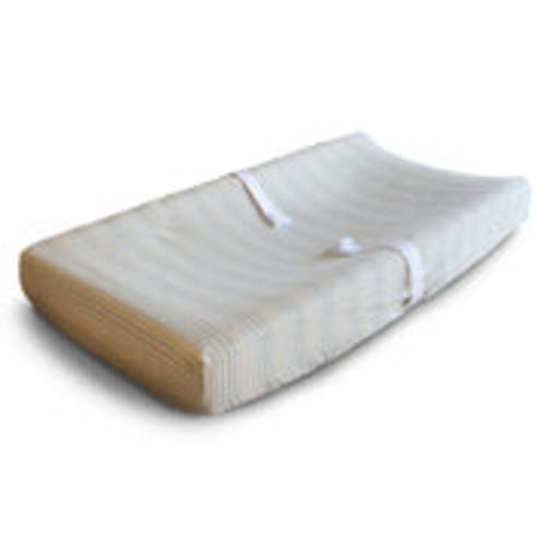 Mushie Extra Soft Muslin Changing Pad Cover, Retro Stripe