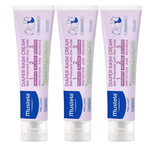 Mustela Baby Diaper Rash Cream 123 - Skin Protectant with Zinc Oxide - Fragrance Free & Paraben Free - with 98% Natural Ingredients - Various Packaging