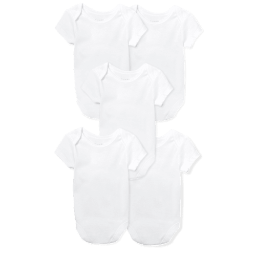 Baby Bodysuit 5-Pack - White