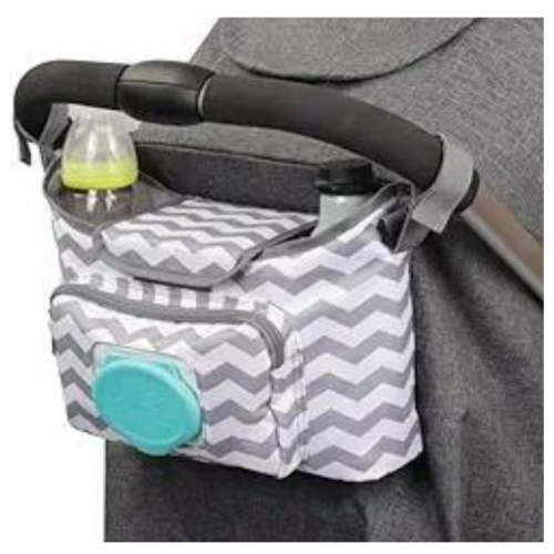 Veva Life Universal Stroller Organizer - Stroller Accessories Bag Large Space with 2 Cup Holders Multiple Zipper Pockets for Bottle, Diaper, Phone, Toys, Baby Items - Fits All Strollers.