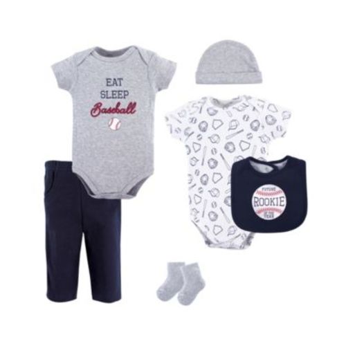 Bodysuits, Pants, Socks, Bibs and Cap, 6-Piece Set, 0-12 Months