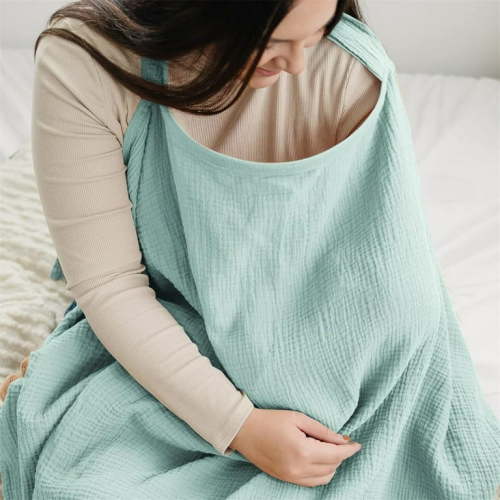 Riluanmi Blanket Konssy Muslin Nursing Cover For Breastfeeding Breathable Cotton Nursing Cover With Rigid Hoop For Mom Nursing Apron Multipurpose Car Seat Canopy