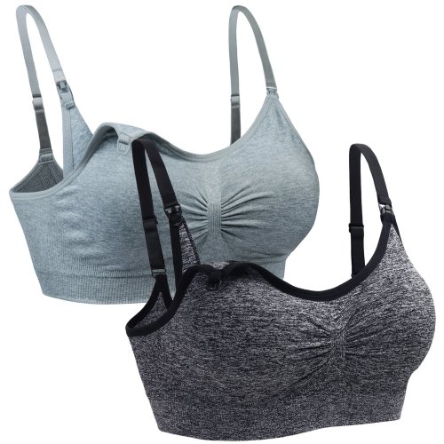 Suekaphin Nursing Bra Wireless Bra Women's Sleeping Maternity Bra Breastfeeding Bra,Medium