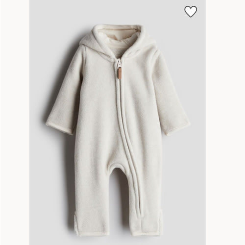 Hooded Fleece Jumpsuit
