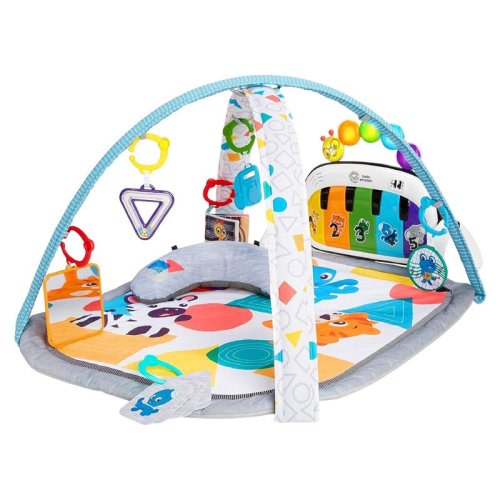 4-in-1 Baby Gym with Piano, 7 Toys, Music and Light Play Mat – Builders Howe