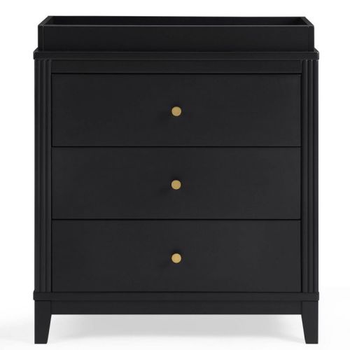 Delta Children Eloise 3 Drawer Dresser With Changing Top - Midnight Gray