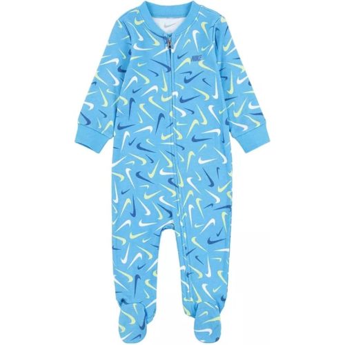 Nike Baby Boy Full Zip Sleep And Play Footed Coverall (Blue, Newborn)