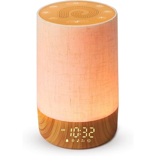 Dreamegg Sunrise Alarm Clock - Sound Machine with Alarm Clock & Wake Up Light, 29 Soothing Sounds, Dimmable Display, White Noise Machine for Bedroom, Heavy Sleepers, Adults & Kids
