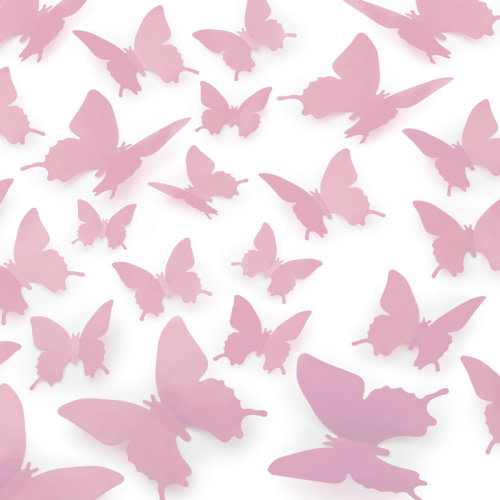 Gracie Oaks Zulay Home 3D Butterfly Wall Decor - 24pcs Butterfly Decor with 3 Different Sizes | Wayfair