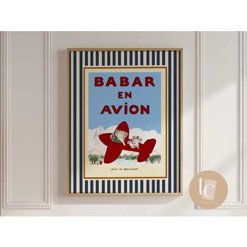 Babar the Elephant Nursery Wall Art Print