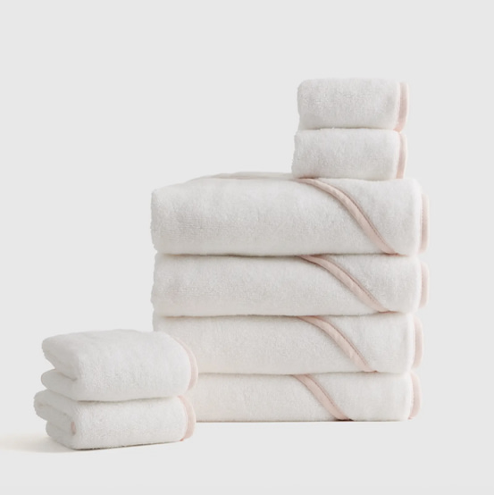 Organic Turkish Cotton Baby Bath Bundle 8-Pack in Soft Pink