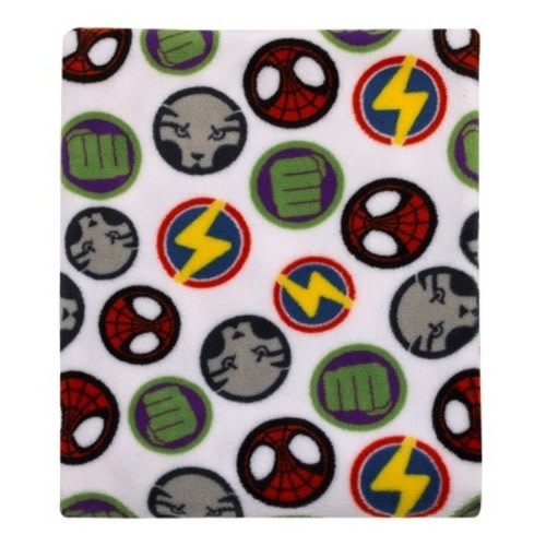 Marvel Spidey and His Amazing Friends Blue, Red, Yellow, and Green, Team Up Toddler Blanket