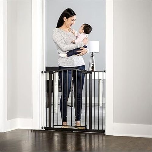 Regalo 35-Inch Home Accents Super Wide Walk Through Baby Gate, Includes 4-Inch, 8-Inch and 12-Inch Extension, 4 Pack of Pressure Mounts and 4 Pack of Wall Cups and Mounting Kit