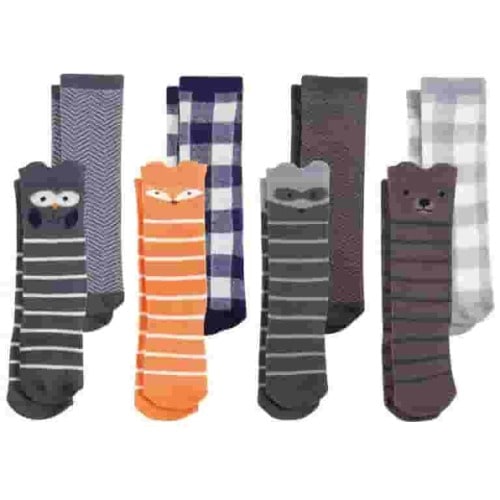 Hudson Baby Infant Boy Cotton Rich Knee-High Socks, Forest Boy, 6-12 Months