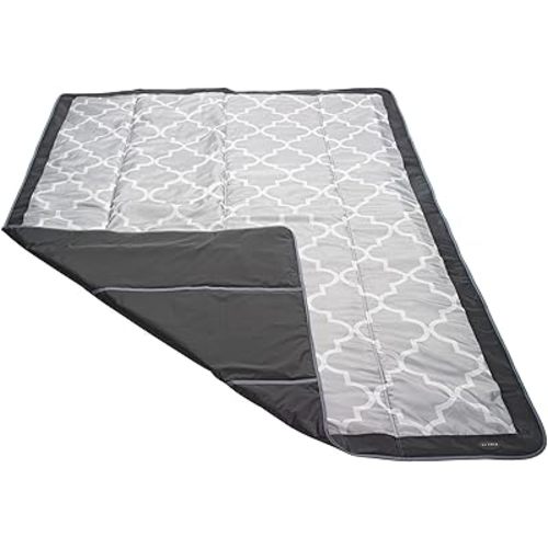 JJ Cole Outdoor Toddler Blanket - Water-Resistant Outdoor Blanket With Adjustable Bag Strap - Stone Arbor - 58" x 84"