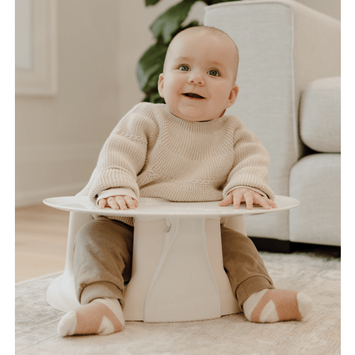 Upseat Baby Floor & Booster Seat with Tray - Coconut