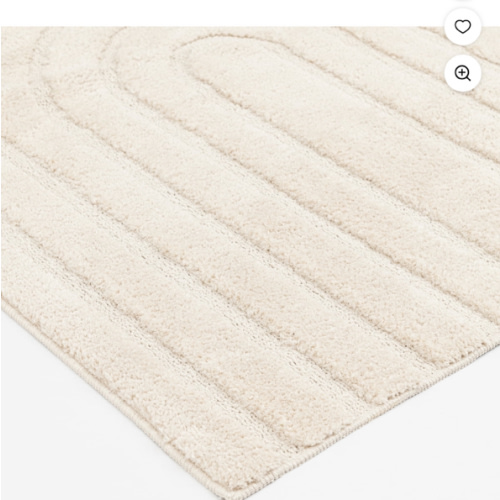 Better Homes & Gardens Arches Hi Low Indoor Area Rug, Ivory, 6'7"x9'