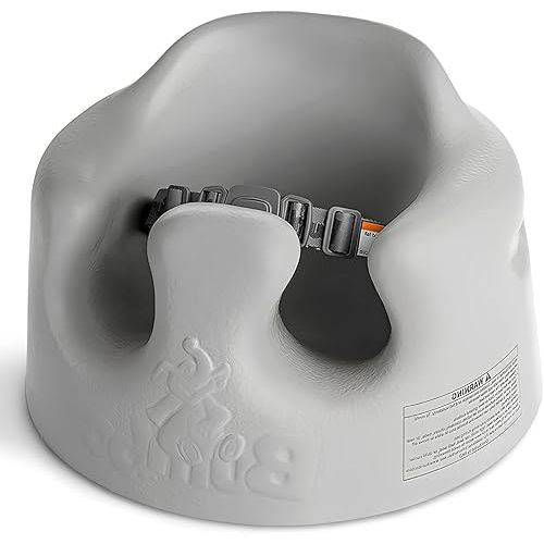 Bumbo Baby Floor Seat, Portable Infant Sit Up Activity & Eating Chair, Cool Grey