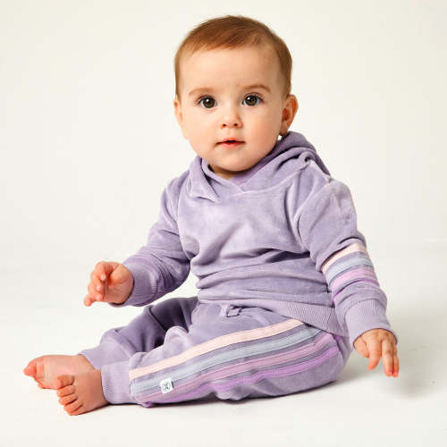 2 Piece Cozy Velour Pop Over Hoodie and Sweatpant Set | Honest Baby Clothing
