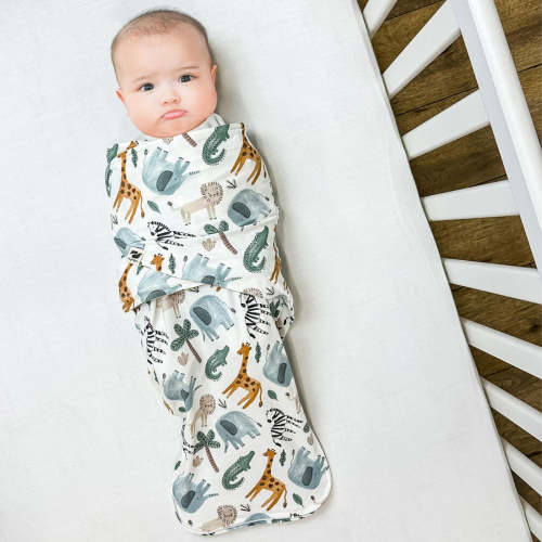 Norani Baby Snugababe Sleep Pod with Arm Inserts - Safari Animals