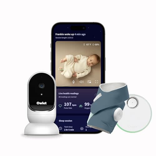 Owlet Dream Duo Smart Baby Monitor: FDA-Cleared Dream Sock plus Owlet Cam 2- Tracks & Notifies for Pulse Rate & Oxygen while viewing Baby in 1080p HD WiFi Video
