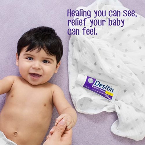 Desitin Maximum Strength Baby Diaper Rash Cream, 40% Zinc Oxide for Treatment, Relief & Prevention, Hypoallergenic, Phthalate- & Paraben-Free Paste, Protects Skin for 12 Hours, 4.8 oz