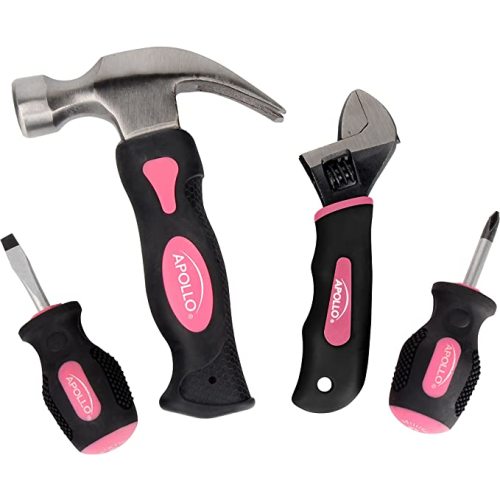Apollo Precision Tools DT0240P Stubby Set, Pink, 4-Piece, Donation Made to Breast Cancer Research