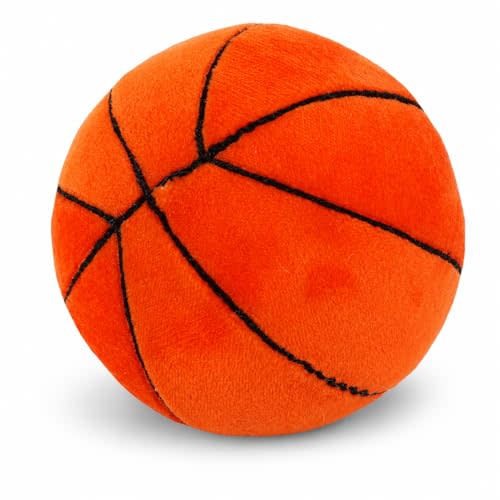 June Garden 3" My First Basketball - Plush Baby Rattle Sensory Toy - Safe Soft Sports Toy for Infants Boys and Girls