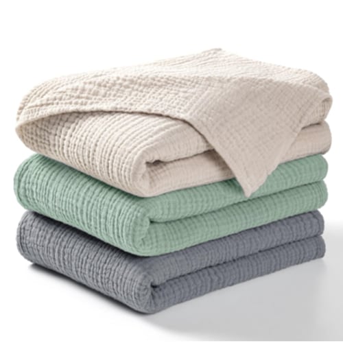 Muslin Swaddle Blanket Baby - Cotton Swaddling Blanket Soft Baby Receiving Blanket Neutral 3Pack
