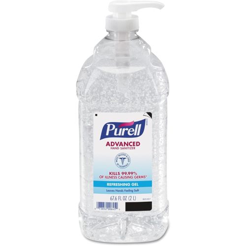 Purell Advanced Hand Sanitizer Refreshing Gel, Clean Scent, 2-Liter Pump Bottle (Pack of 1). 9625-04