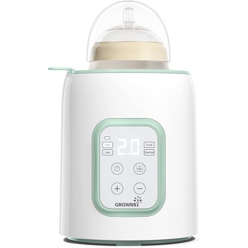 Bottle Warmer, GROWNSY 8-in-1 Fast Baby Milk Warmer with Timer for Breastmilk or Formula, Accurate Temperature Control, with Defrost, Sterili-zing, Keep, Heat Baby Food Jars Function
