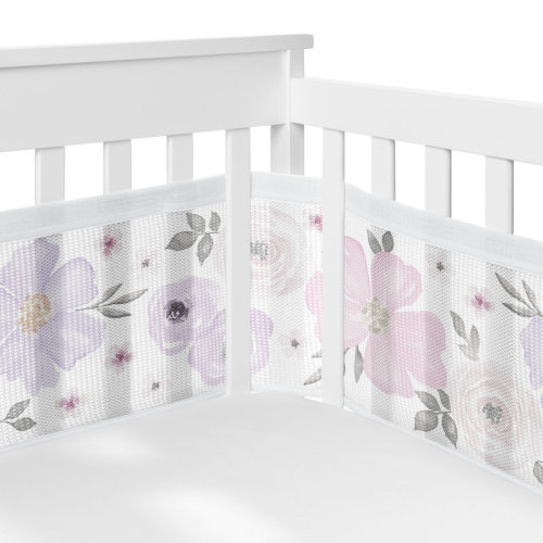 Sweet Jojo Designs Watercolor Floral Crib Mesh Liner & Reviews | Wayfair