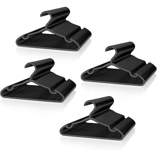 Plastic Kids Hangers - 100 Pack Non-Slip Baby Clothes Hangers for Closet, Toddler & Newborn Clothing Pants, Skirts, Coats (Black)