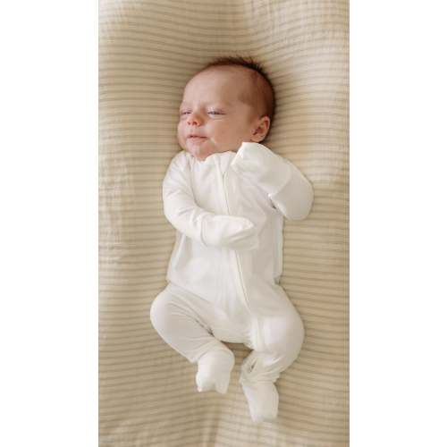 Infant Romper in Solid White
