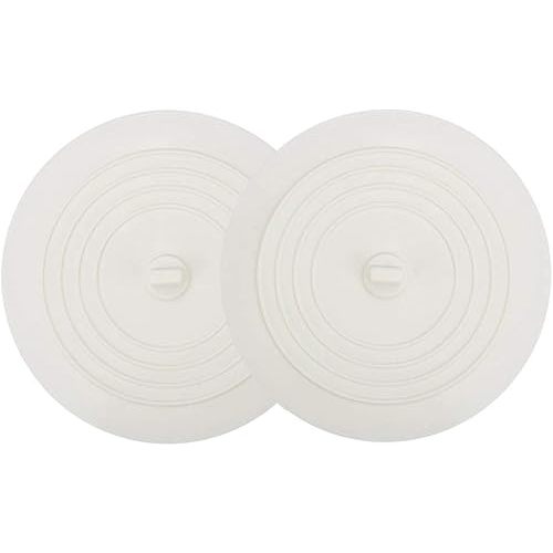 V-TOP Tub Stopper 2 Pack, 6 inches Large Silicone Drain Plug Hair Stopper Flat Suction Cover for Kitchen Bathroom and Laundry