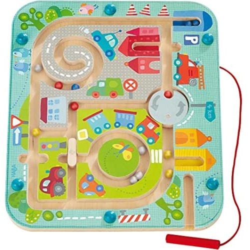 HABA Town Maze Magnetic Puzzle Game - Learning & Education Toys for Preschoolers