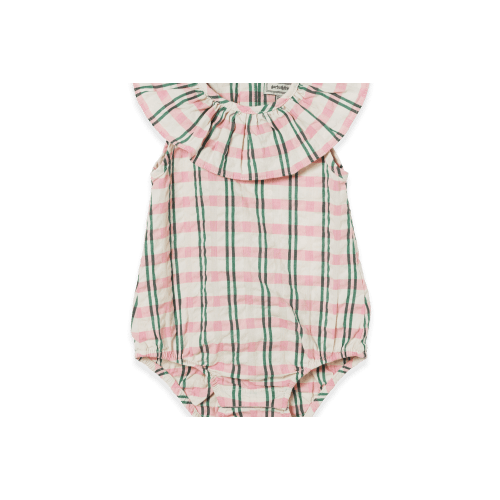 Seersucker Collar Romper
