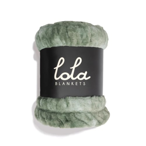 Green Faux Fur Blanket | Lily Pad | Lola Blankets