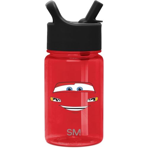 Simple Modern Disney Cars Kids Water Bottle Plastic BPA-Free Tritan Cup with Leak Proof Straw Lid | Reusable and Durable for Toddlers, Boys | Summit Collection | 12oz, Cars Ka-chow