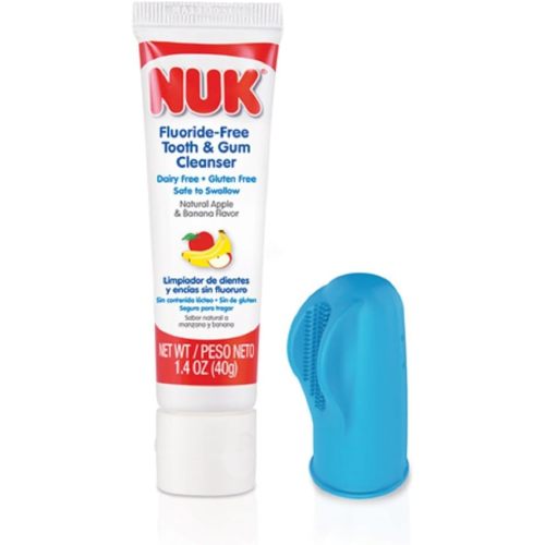 NUK Infant/Baby Tooth and Gum Cleanser with 1.4 Ounce Toothpaste