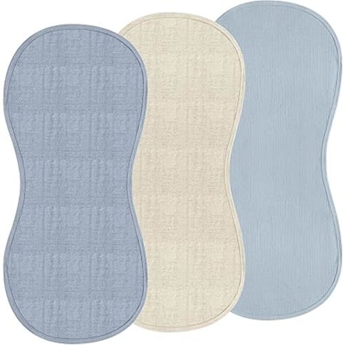 Hhahafelt 3 Pcs Changing Pad Liners Fits in Peanut Shape Changing Pad Waterproof Diaper Changin Mats Organic Cotton Peanut Mats are Warm on a Baby's Back, Washable Reusable(Elegant Style)