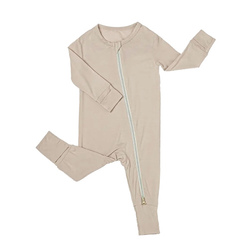 SXIMEE Unisex Baby Bamboo Viscose Pajamas with Mitten Cuffs Boys Girls 2 Way Zip Long Sleeve Sleepers