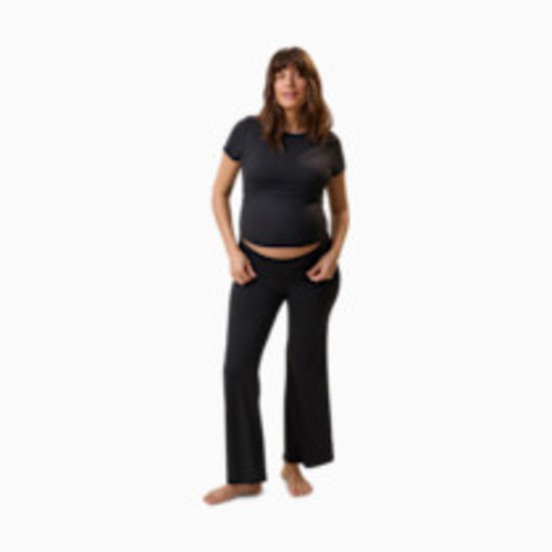 Kindred Bravely The Sunday Maternity & Nursing Pajama Set - Black, X-Large