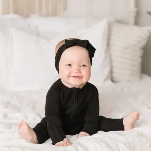 Black Zippy - Little Sleepies, NB