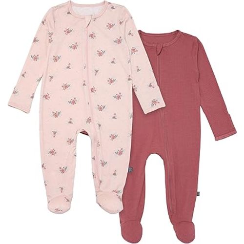 Modern Moments by Gerber Unisex Baby 2-Pack Sleep 'N Play with Mitten Cuffs
