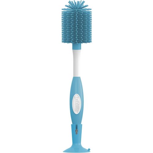 Dr. Brown's Soft Touch No Scratch Baby Bottle Cleaning Brush Nipple Cleaner with Stand and Storage Clip, BPA Free, Blue 1-Pack