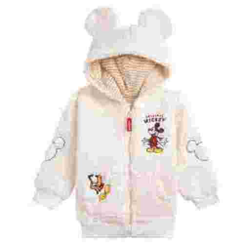 Disney Mickey Mouse Pluto Infant Baby Boys Cozy Sherpa Zip Up Hoodie Newborn to Toddler